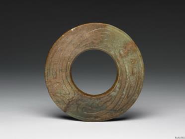 图片[2]-Jade bi disc with chi-tiger-and- dragon pattern, Song dynasty, 960-1279 C.E.-China Archive